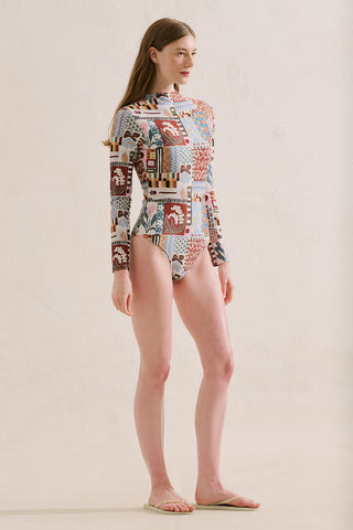 Patterned Surf Swimsuit Afra