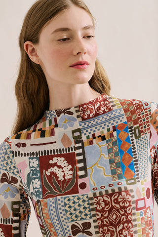Patterned Surf Swimsuit Afra
