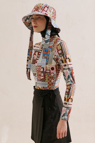 Patterned Surf Swimsuit Afra