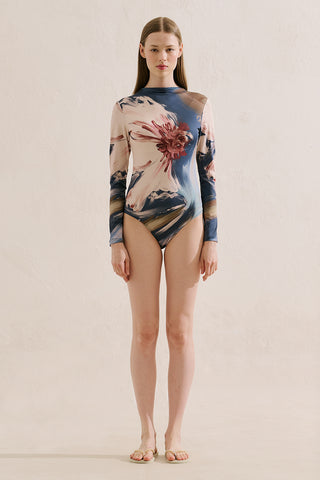 Patterned Surf Swimsuit Blanca