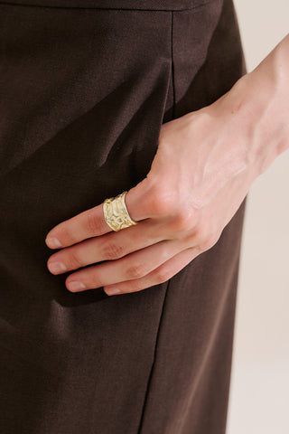 Nara Matte Finish Ring Gold