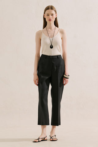 Classic Straight Leg Trousers Black