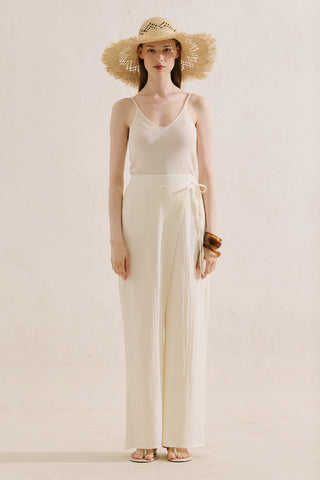 Muslin Wrap Trousers Ecru