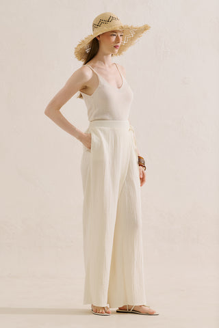 Muslin Wrap Trousers Ecru