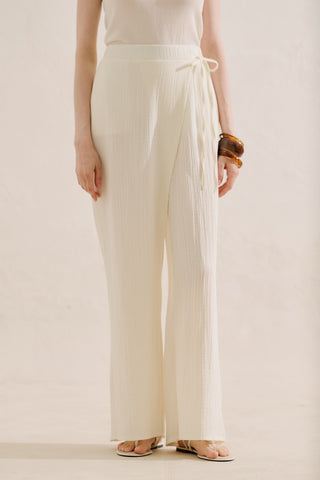 Muslin Wrap Trousers Ecru