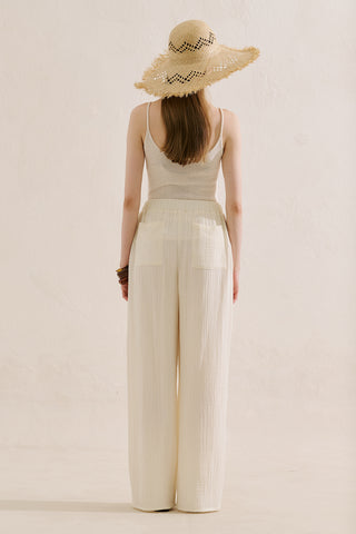 Muslin Wrap Trousers Ecru