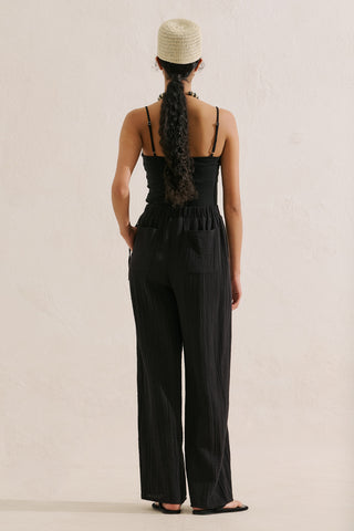 Muslin Wrap Trousers Black