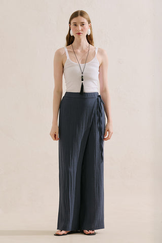 Muslin Wrap Trousers Indigo