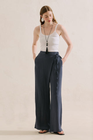 Muslin Wrap Trousers Indigo