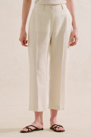 Classic Straight Leg Trousers Beige