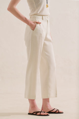 Classic Straight Leg Trousers Beige