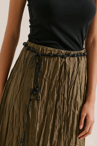 Beaded Detail Belt Black