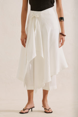 Linen Tie Pareo Ecru