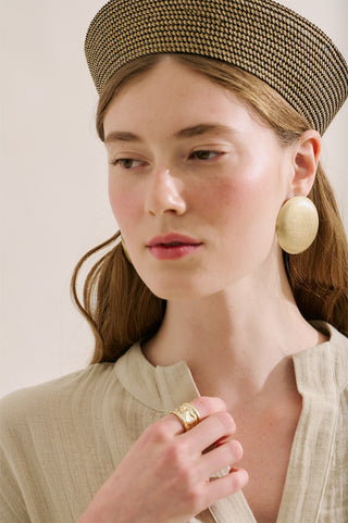 Muslin Wide Sleeve Blouse Sand