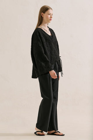 Premium Embroidered Kimono Black