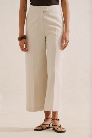 Classic Wide Leg Shorts Beige