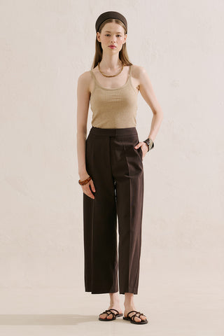 Classic Wide Leg Shorts Brown