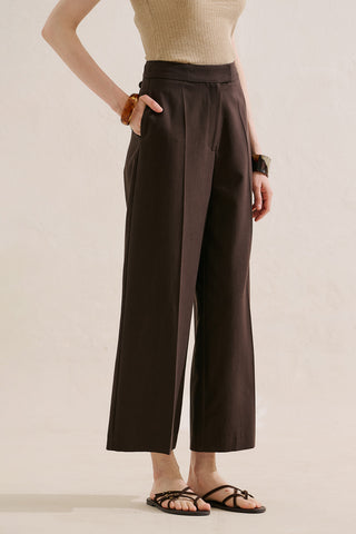 Classic Wide Leg Shorts Brown