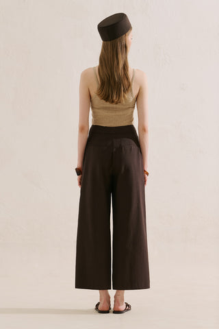 Classic Wide Leg Shorts Brown