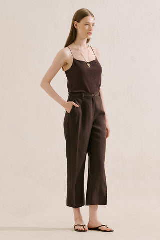 Classic Straight Leg Trousers Brown
