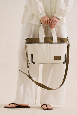Nomad Pocket Canvas Tote Bag Brown