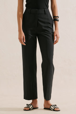 Classic Straight Leg Trousers Black