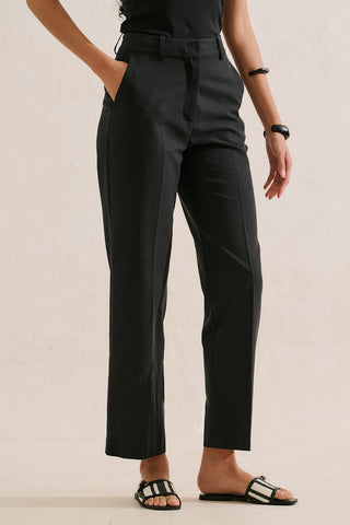 Classic Straight Leg Trousers Black