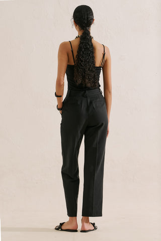 Classic Straight Leg Trousers Black