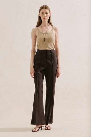 Classic Wide Leg Trousers Brown