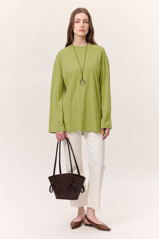 Oversize Long Sleeve T-Shirt Olive Green
