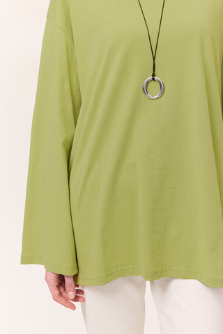 Oversize Long Sleeve T-Shirt Olive Green