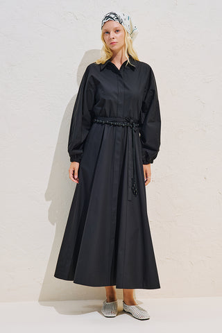 Edith Shirt Dress Black