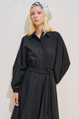 Edith Shirt Dress Black