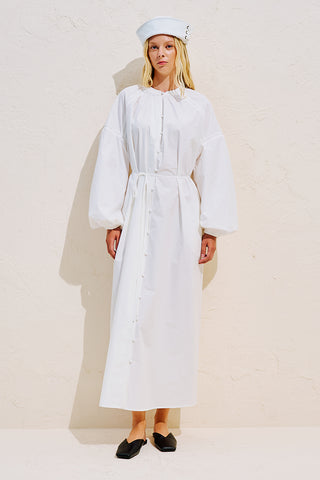 balloon sleeve maxi dress Goddiva Chiffon Contributing to a cleaner environment Striped Balloon Sleeve Maxi Dress