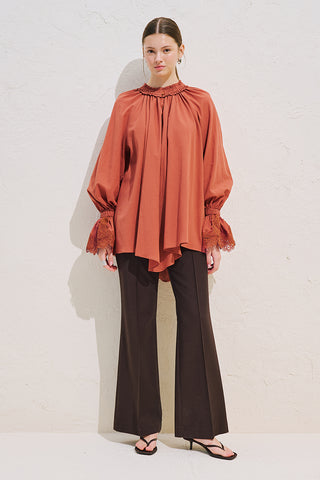 Lace Sleeve Edition Blouse Tile