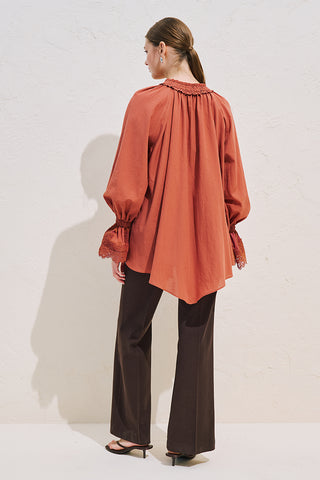 Lace Sleeve Edition Blouse Tile