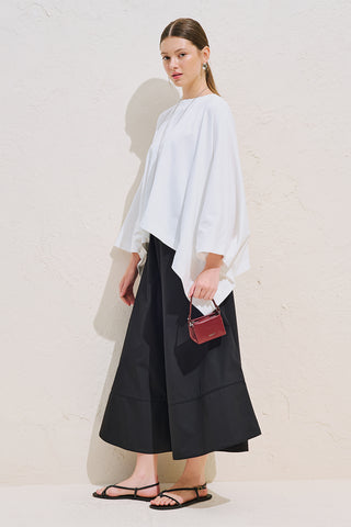 Voluminous Cape Blouse Ecru