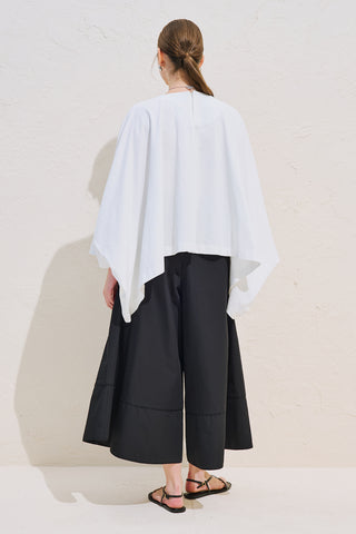 Voluminous Cape Blouse Ecru
