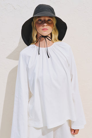 Tulip Wide Tie Hat Black