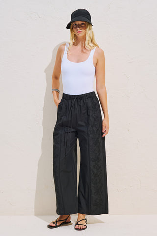 Limited Edition Embroidered Trousers Black