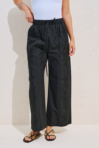 Limited Edition Embroidered Trousers Black