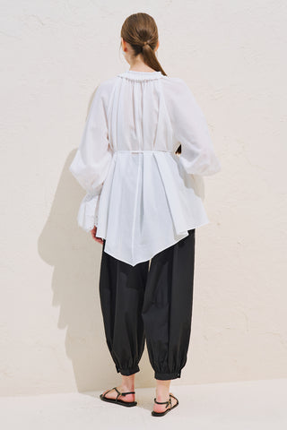 Lace Sleeve Edition Blouse Ecru