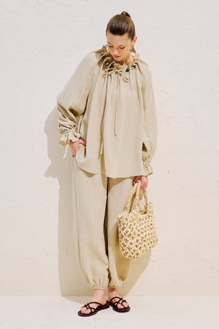 Muslin Balloon Trousers Sand