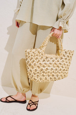 Crafted Straw Bag Natural