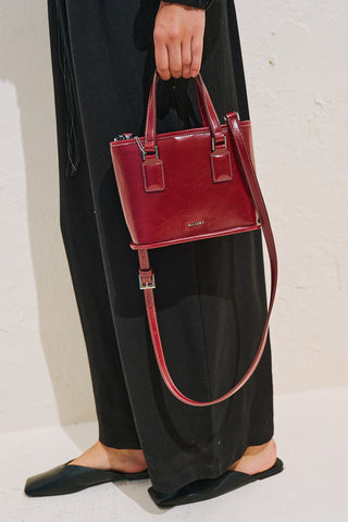 Era Mini Box Bag Burgundy