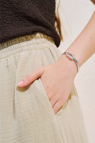 Soul Knot-Detail Bracelet Silver