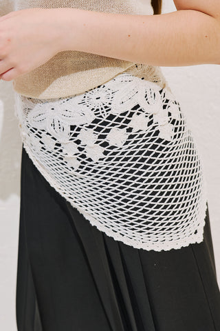 Sandra Lace Triangle Scarf Natural