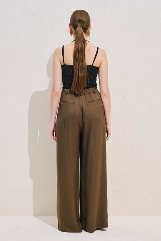Tansy Pleated Trousers Brown