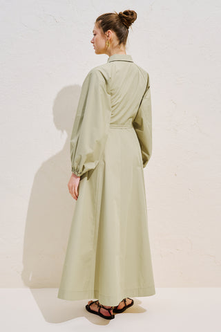 Edith Shirt Dress Sage Green