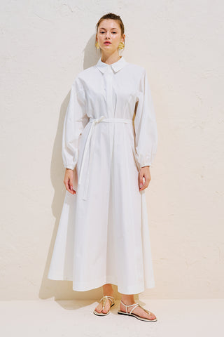 Edith Shirt Dress Ecru